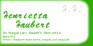 henrietta haubert business card